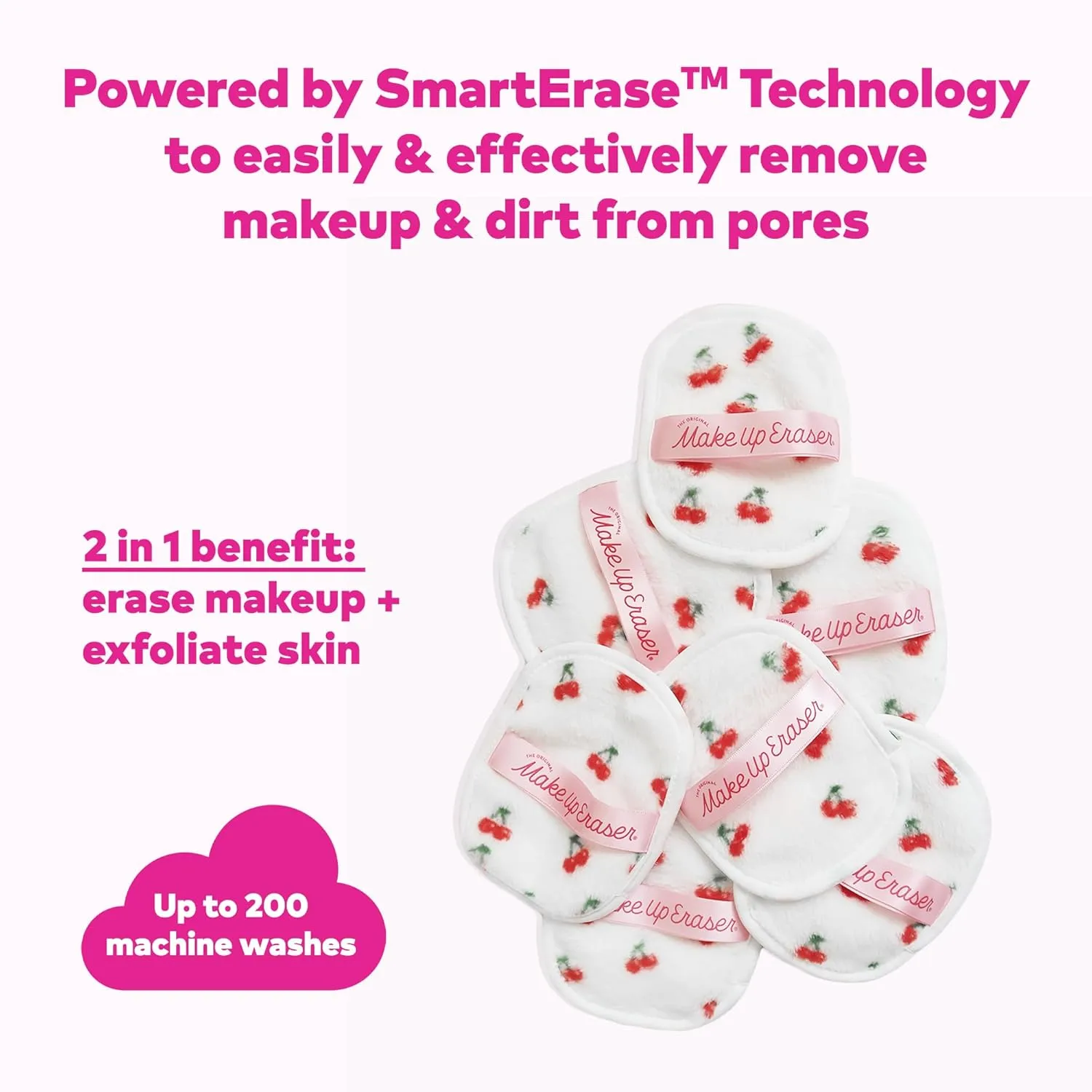 Makeup Eraser The Original, 7-Day Set, Erase All Makeup with Just Water, Including Waterproof Mascara, Eyeliner, Foundation, Lipstick, Sunscreen, and More!