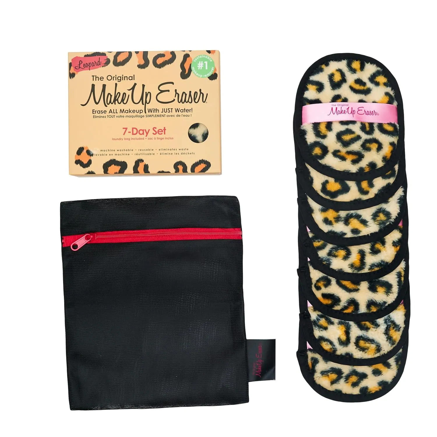 Makeup Eraser The Original, 7-Day Set, Erase All Makeup with Just Water, Including Waterproof Mascara, Eyeliner, Foundation, Lipstick, Sunscreen, and More!