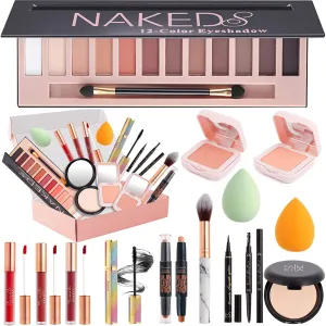 Makeup Kit for Women Full Kit,Professional Makeup Set,Includes 12 Colors Eyeshadow Palette And multiple cosmetics,Makeup Gift Set for Women Teens