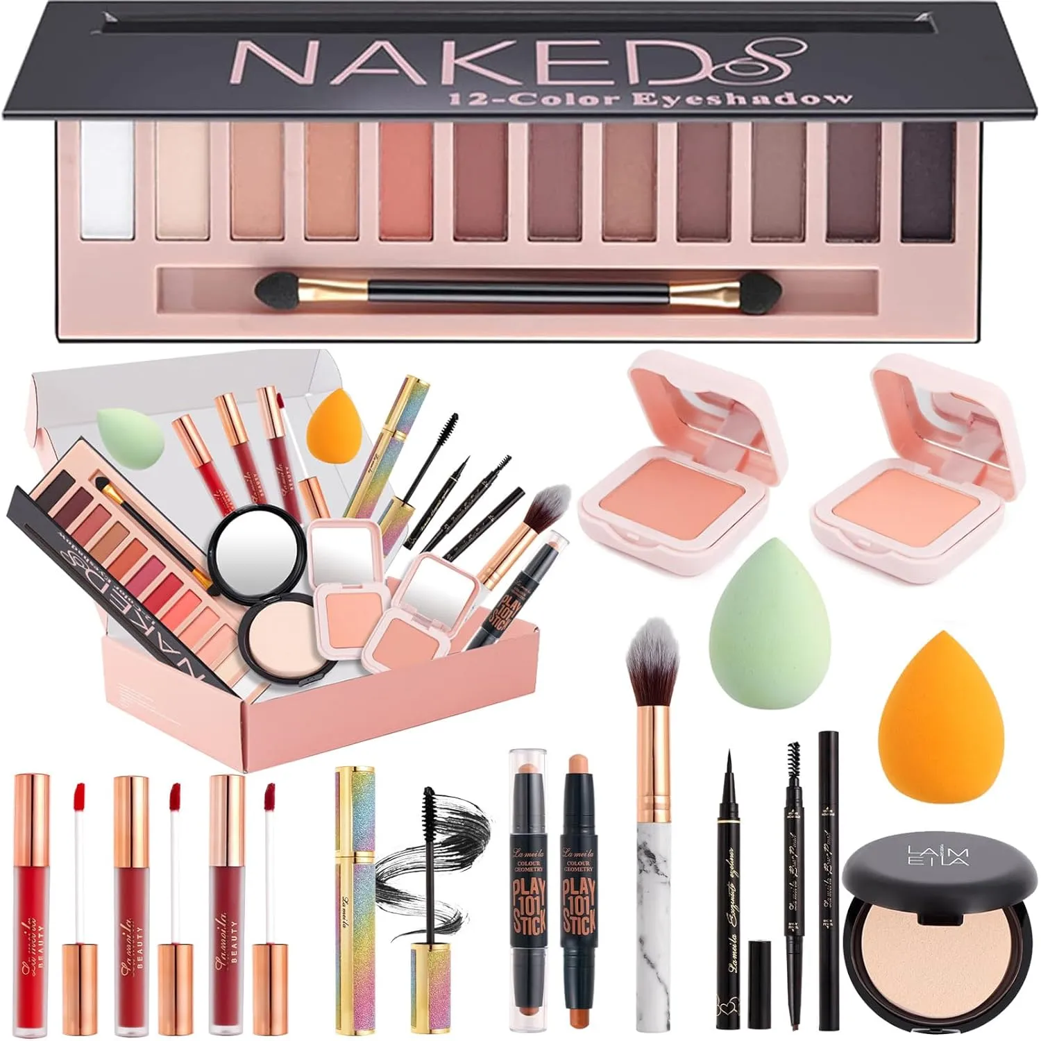 Makeup Kit for Women Full Kit,Professional Makeup Set,Includes 12 Colors Eyeshadow Palette And multiple cosmetics,Makeup Gift Set for Women Teens