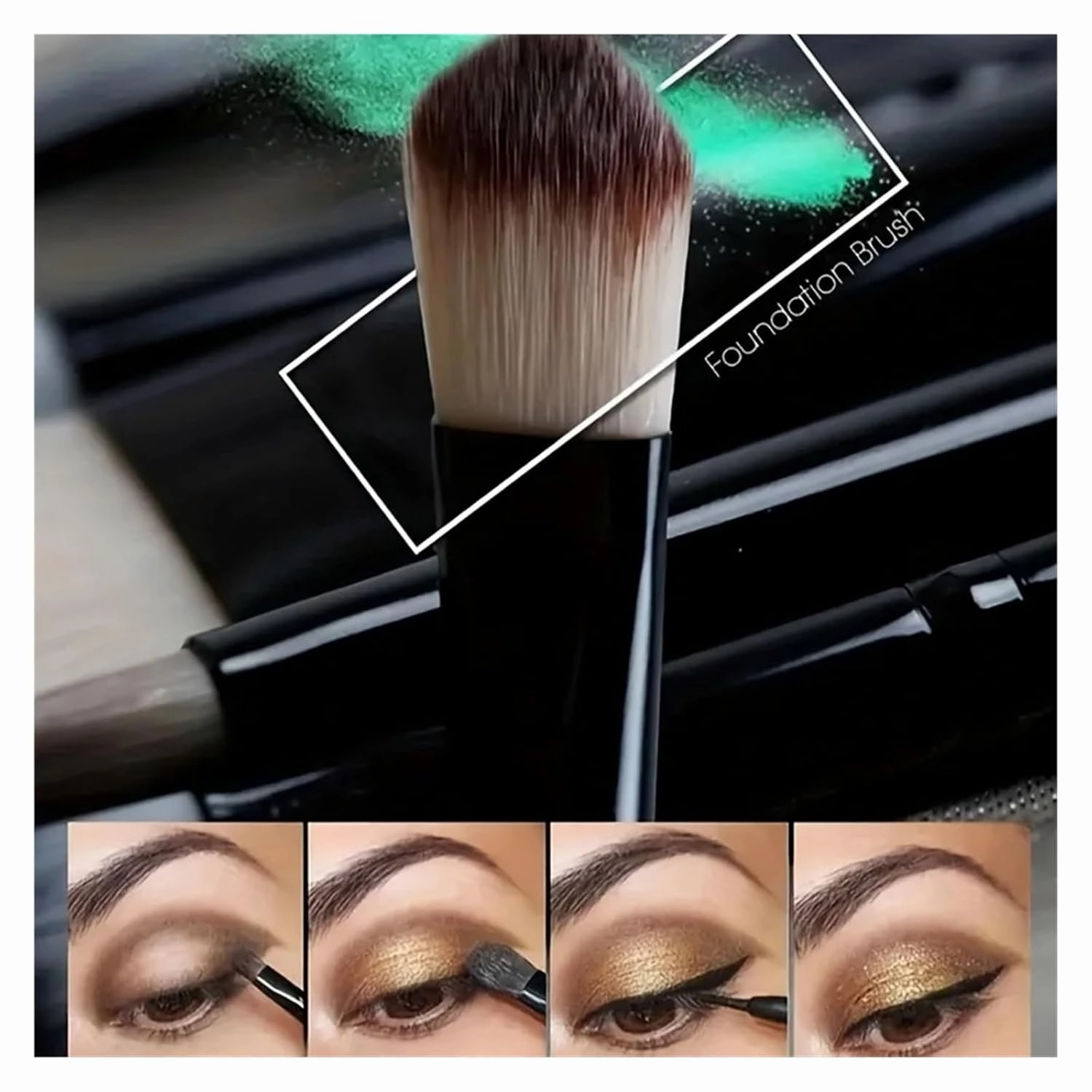 Makeup Brushes 20pcs Eyeshadow Professional Women Cosmetics Face Brush Eyebrow Eyelash Lip Powder Blush Set Travel Make Up Tools(Yellow)
