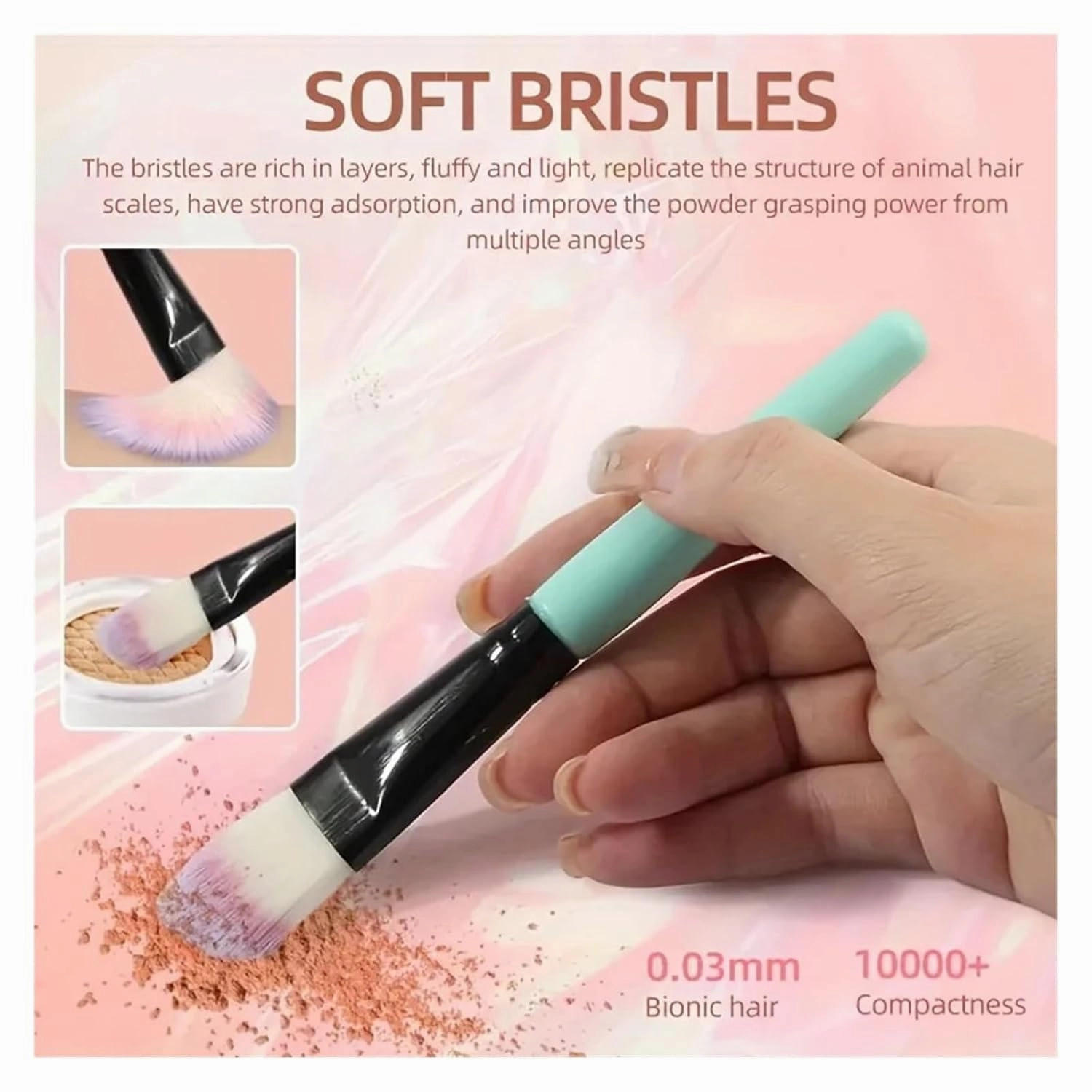 Makeup Brushes 20pcs Eyeshadow Professional Women Cosmetics Face Brush Eyebrow Eyelash Lip Powder Blush Set Travel Make Up Tools(Yellow)