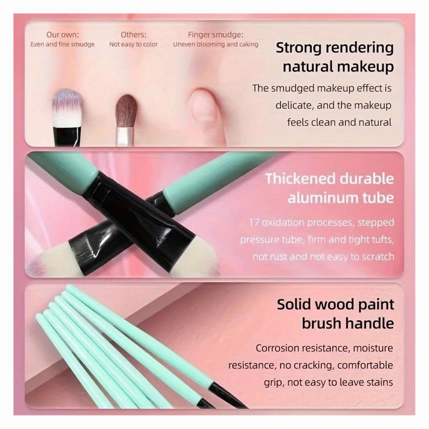 Makeup Brushes 20pcs Eyeshadow Professional Women Cosmetics Face Brush Eyebrow Eyelash Lip Powder Blush Set Travel Make Up Tools(Yellow)