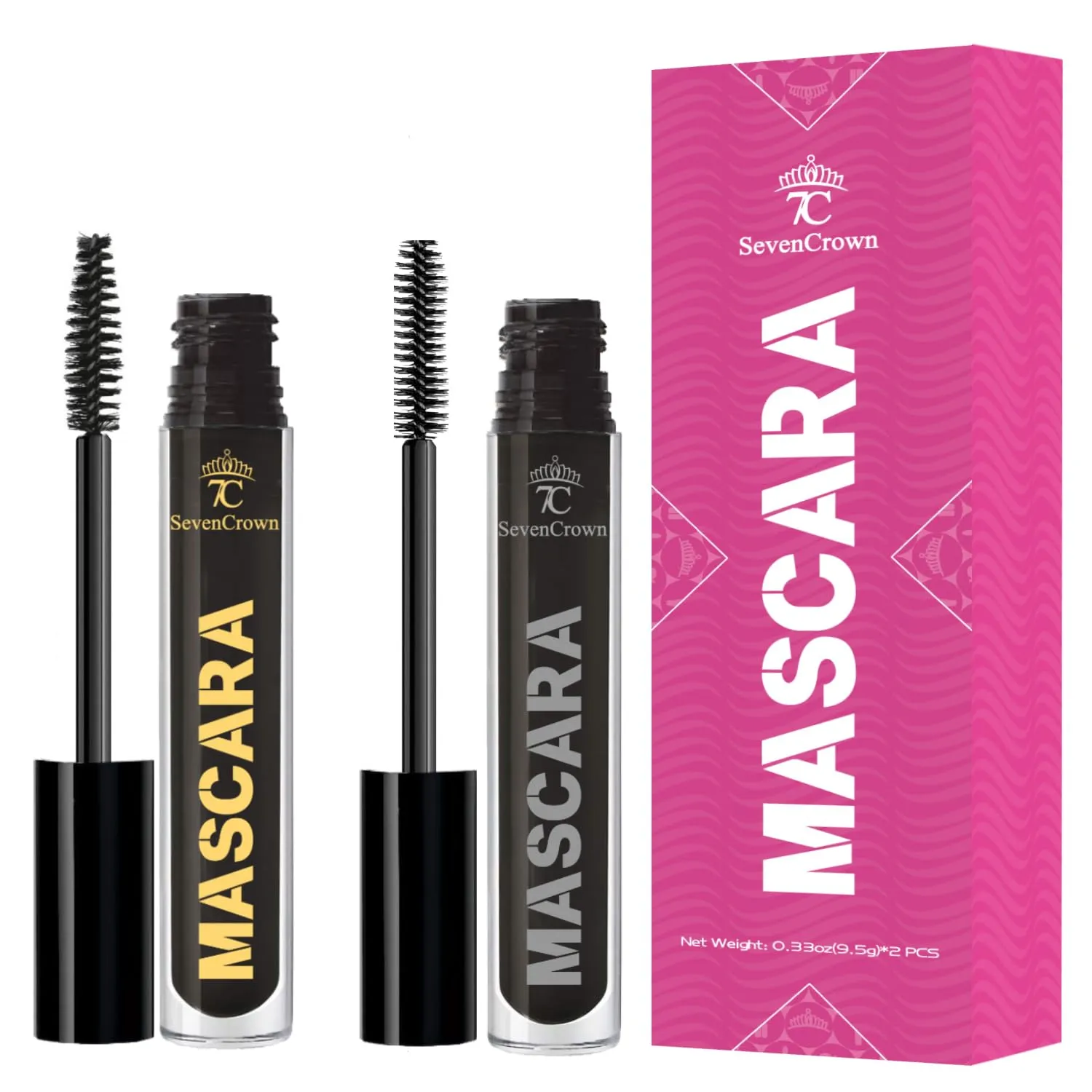 Mascara Black Waterproof Set Volume and Length | Vegan & Cruelty Free | Holiday Gift for Beauty Lovers