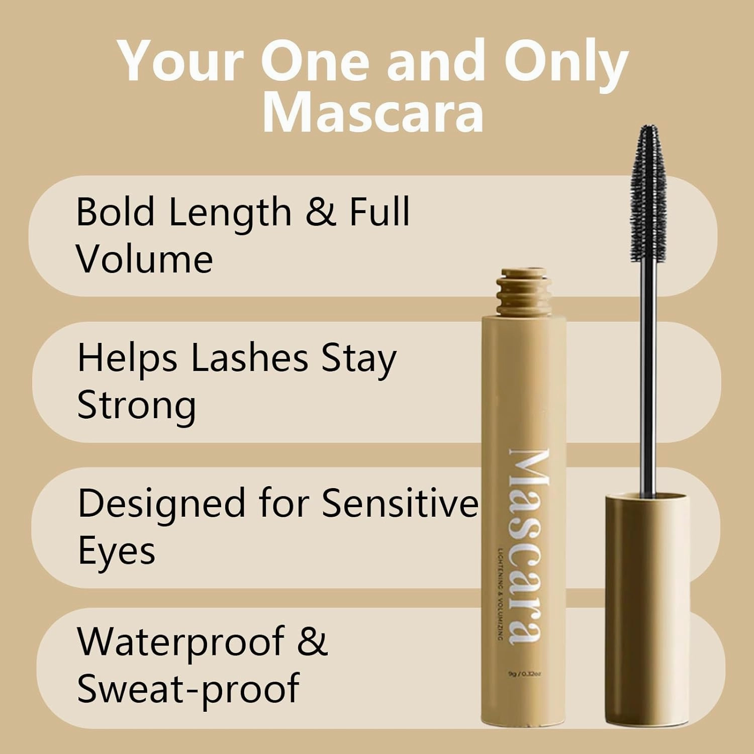 Mascara for Older Women, Eyelash Serum for Older Women 60 Plus, Length Black, Waterproof & Sweatproof Long Lasting Non-smudged, Easy Removal (2pcs Brown)
