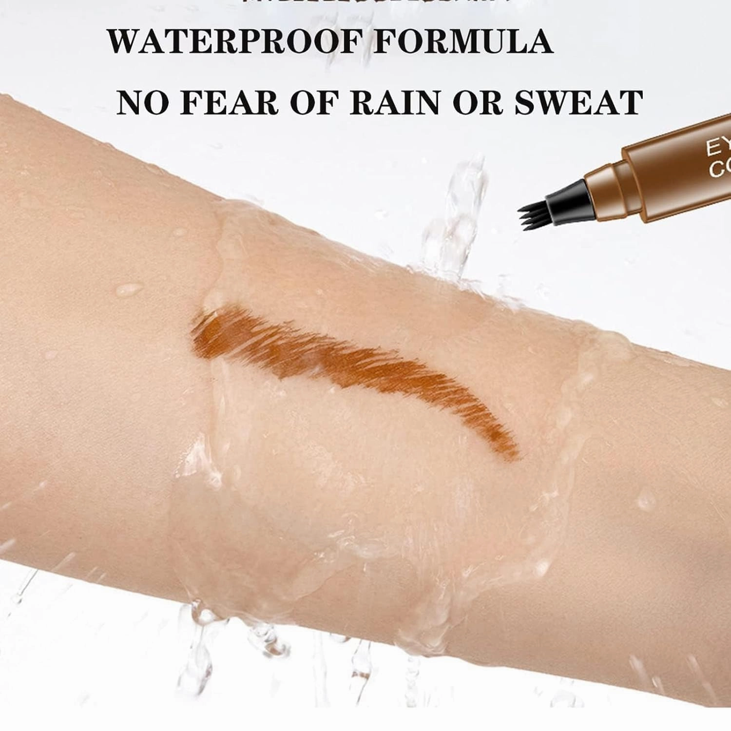 Matezis Eyebrow Pencil, Matezis Eye Pencil, Microblade Eyebrow Pen Waterproof, Microblading EyebrowPen 4 Tipped Precise Brow Pen (Light brown)