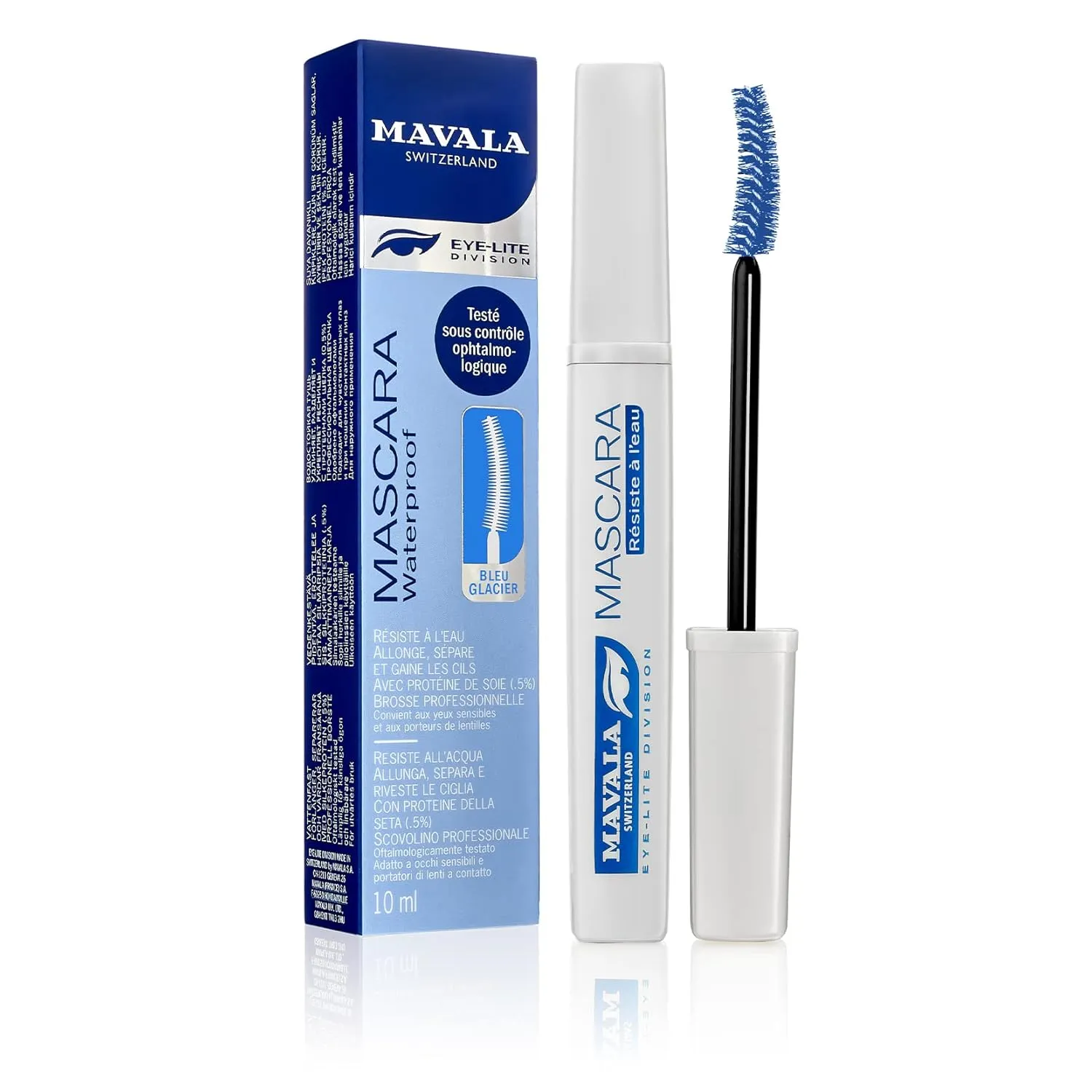 Mavala Mascara Waterproof, Glacier Blue, 0.32 Ounce