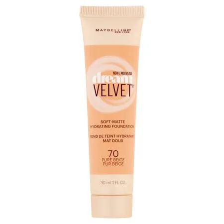 MAYBELLINE DREAM VELVET SOFT-MATTE HYDRATING FOUNDATION "70 PURE BEIGE"