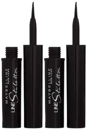 Maybelline Line Stiletto Ultimate Precision Liquid Eyeliner - Blackest Black - 2 Pack