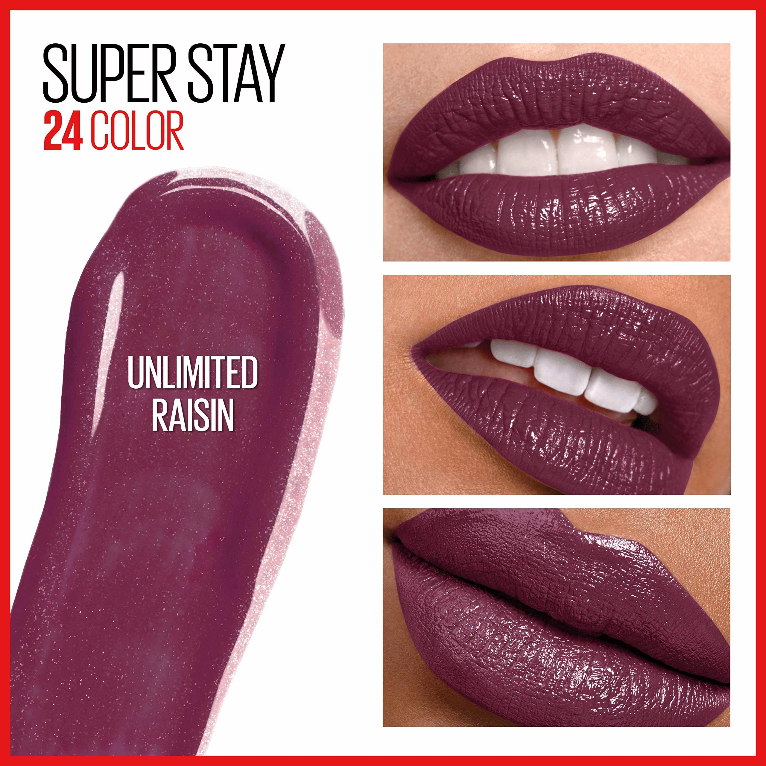 Maybelline SuperStay 24, 2-Step Liquid Lipstick, Unlimited Raisin