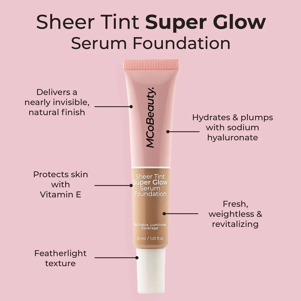 MCoBeauty Sheer Tint Super Glow Serum Foundation 4-5 Medium 30ml