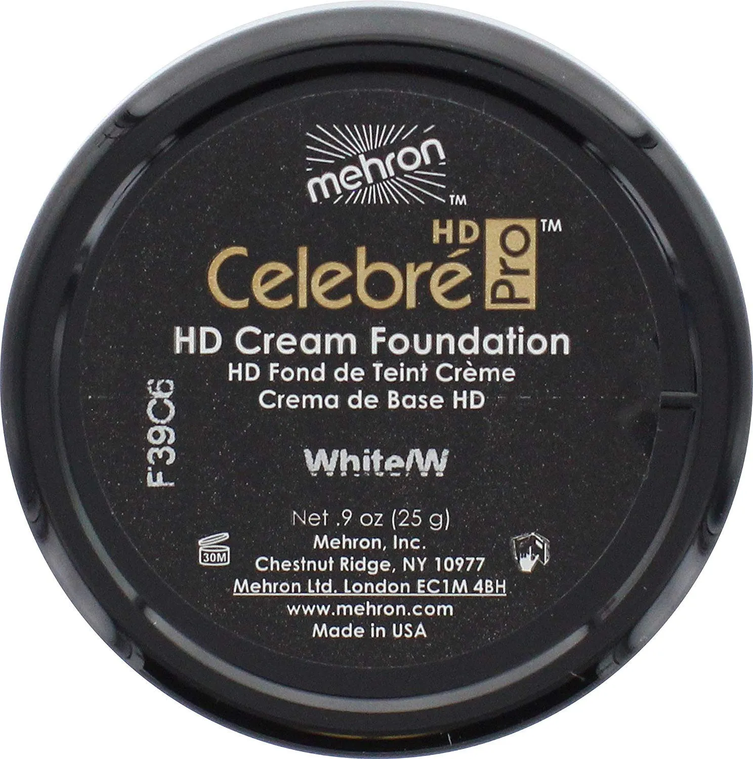 Mehron Makeup Celebre Pro-HD Cream Face & Body Makeup (.9 oz) (WHITE)