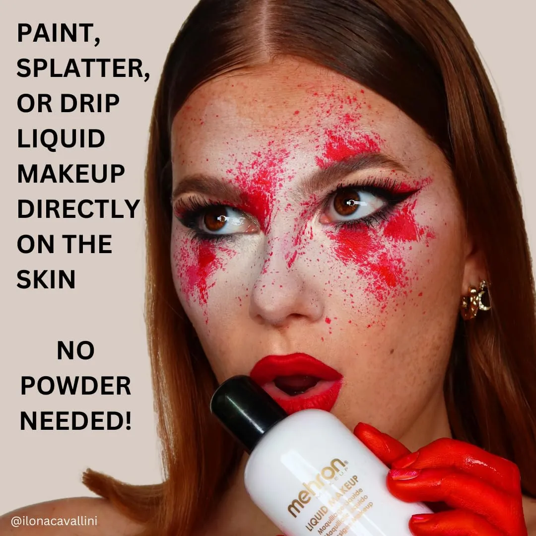 Mehron Makeup Liquid Makeup | Face Paint and Body Paint Perfect for Halloween, Cosplay I Air Brush Compatible 4.5 oz (133 ml) (WHITE)