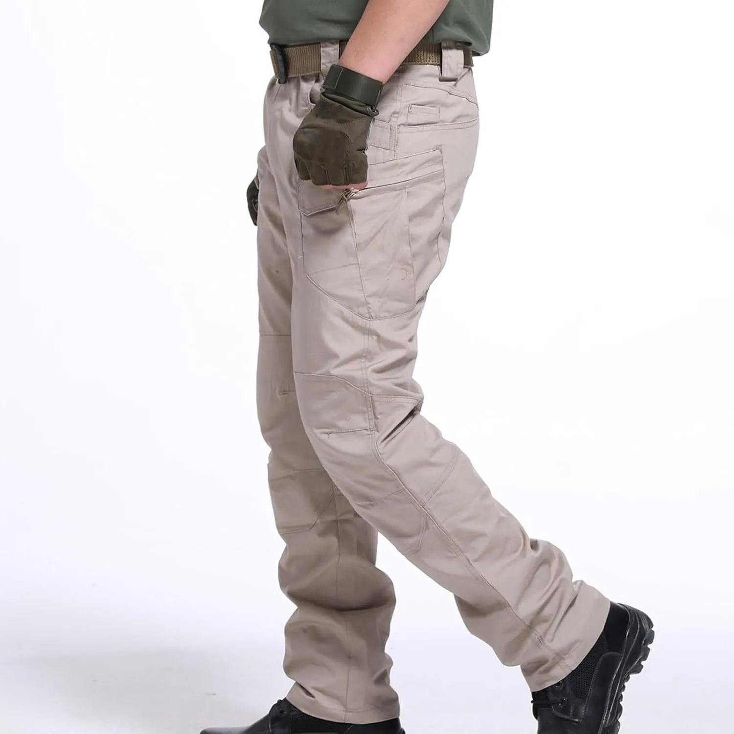 Men's Cargo Pants Relaxed Fit Water-Proof Outdoor Hiking Tactical Pants Stretchy Straight Fit Combat Pants Workwear