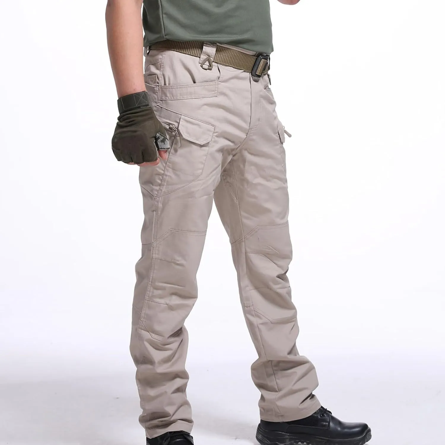 Men's Cargo Pants Relaxed Fit Water-Proof Outdoor Hiking Tactical Pants Stretchy Straight Fit Combat Pants Workwear