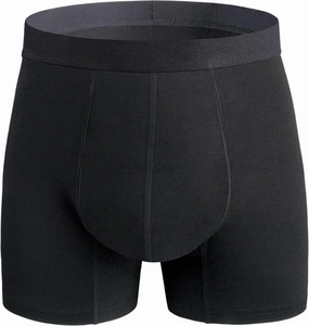 Mens Washable Incontinence Underwear, 2.3 oz Absorbency Reusable Leak Proof Odor Control Trunks 1 Pack(Black, L)