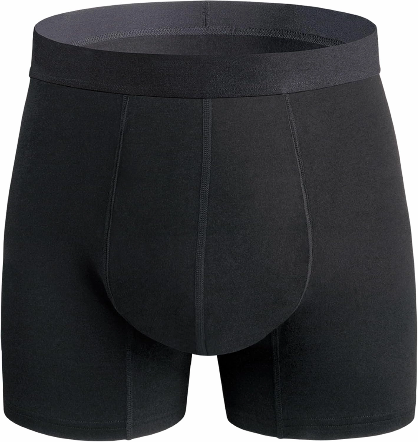 Mens Washable Incontinence Underwear, 2.3 oz Absorbency Reusable Leak Proof Odor Control Trunks 1 Pack(Black, L)