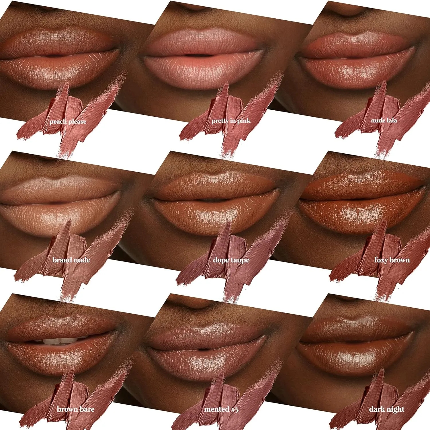 Mented Cosmetics Nude Lipstick for Women, Semi-Matte Long-Lasting Lip Stick, Moisturizing Vegan, Paraben & Cruelty-Free, Enhances All Complexions, Perfect for Everyday Makeup, Brown Bare
