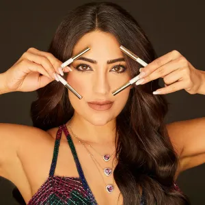 Mesmereyes Mini Coloured Eyeliner Pencils - Alluring Vibrant Shades for Waterline Application - Vegan & Cruelty-Free with Vitamin E - Set of 4 (Brown, Blue, Teal, Gold)