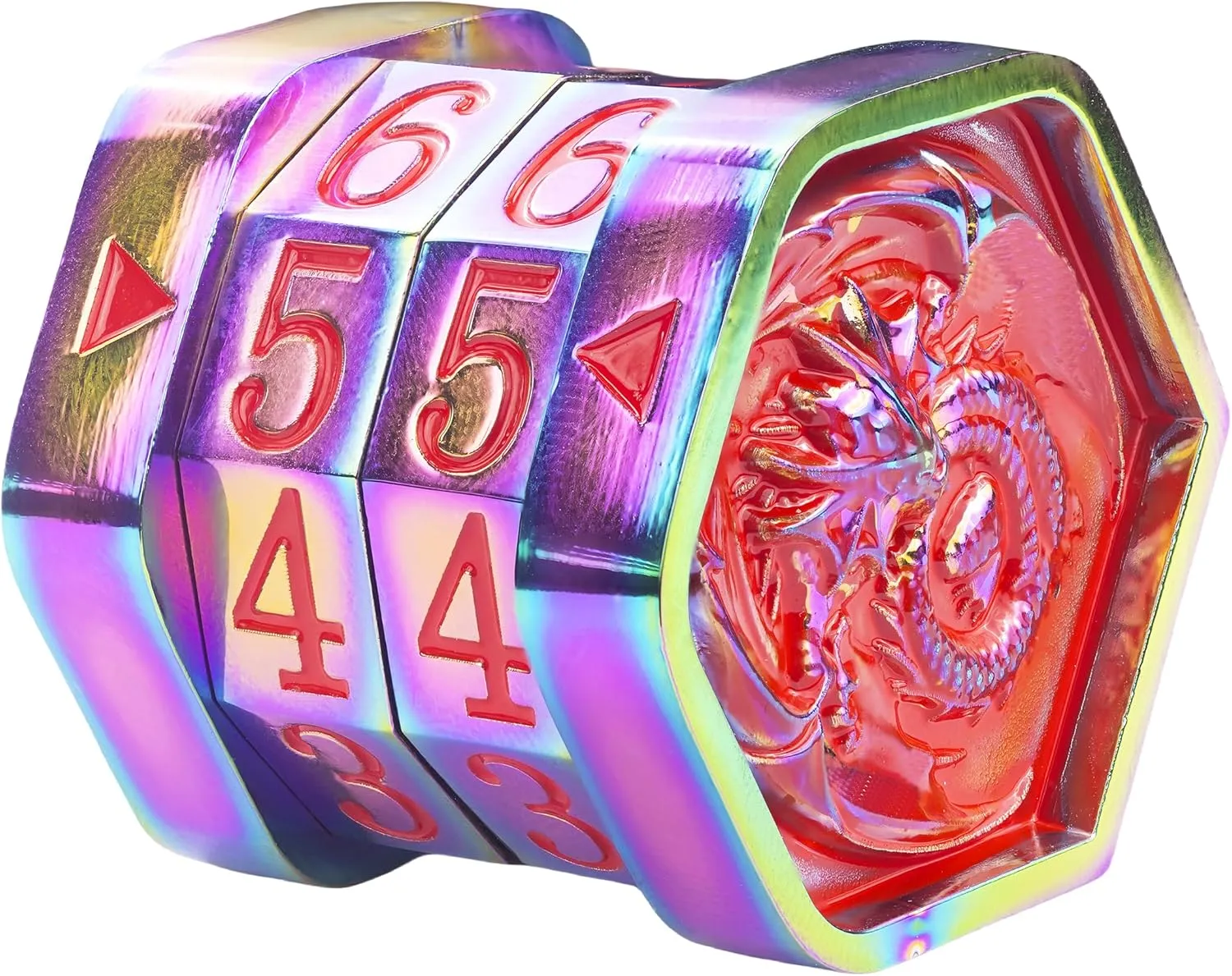 Metal MTG Life Counter Wheel Health Tracker Life Counter MTG Foundations Metal Dragon Life Counter Dial Game Gifts for MTGs TTRPGs Compatible Table top Cards and Board Games(Colorful_Red)