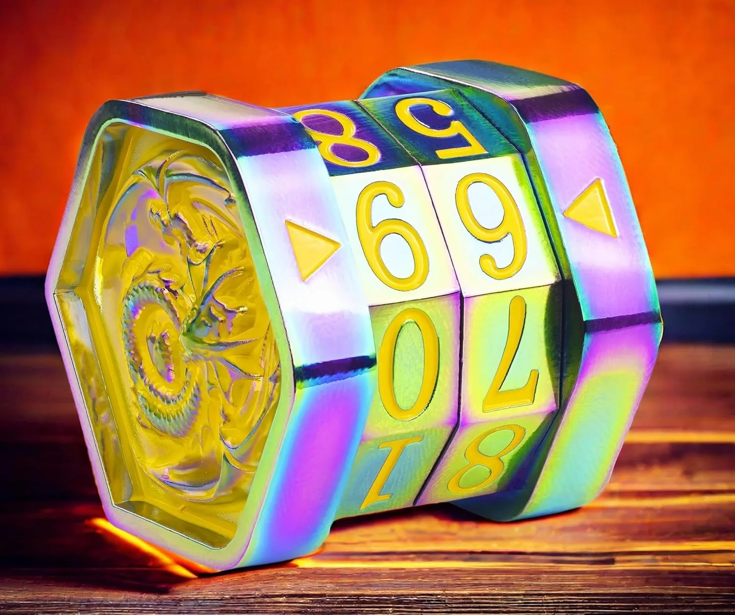 Metal MTG Life Counter Wheel Health Tracker Life Counter MTG Foundations Metal Dragon Life Counter Dial Game Gifts for MTGs TTRPGs Compatible Table top Cards and Board Games(Colorful_Yellow)