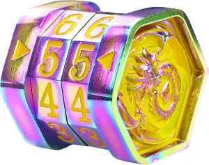 Metal MTG Life Counter Wheel Health Tracker Life Counter MTG Foundations Metal Dragon Life Counter Dial Game Gifts for MTGs TTRPGs Compatible Table top Cards and Board Games(Colorful_Yellow)