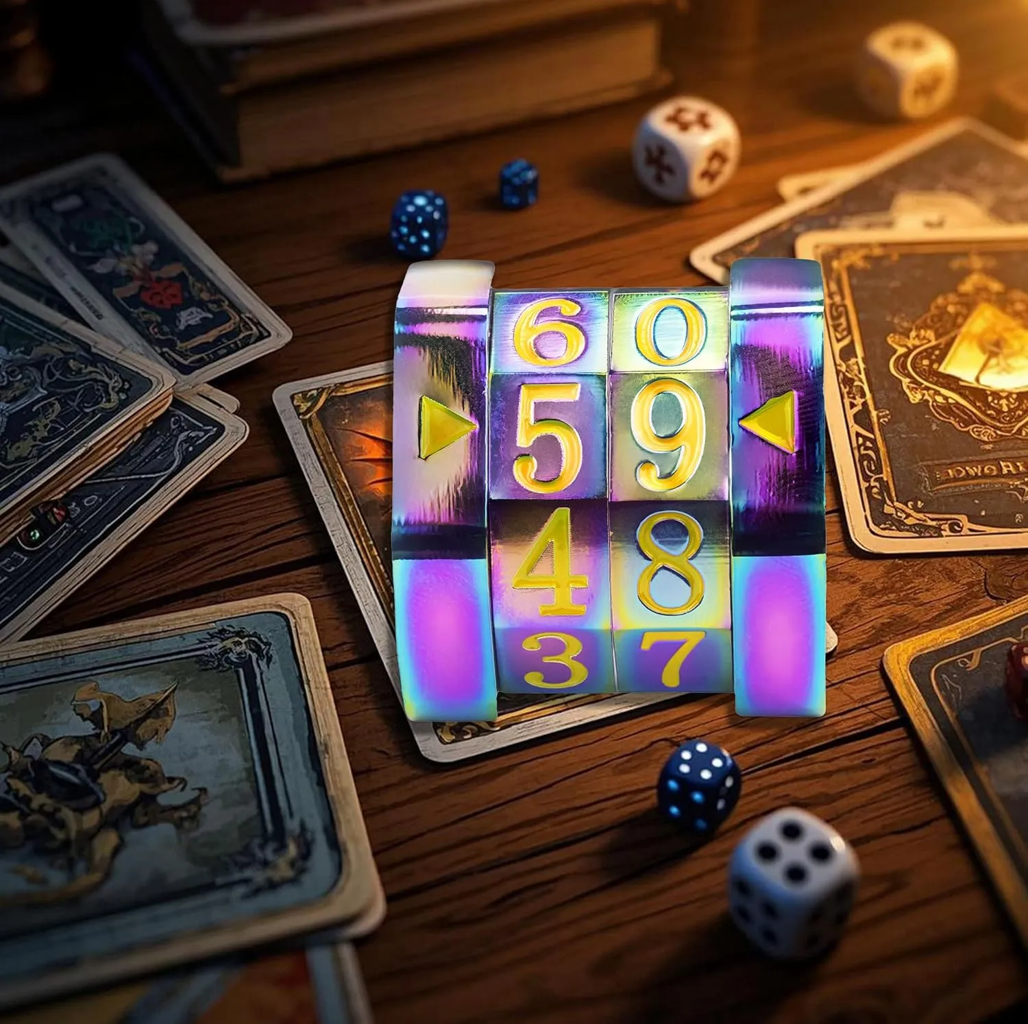 Metal MTG Life Counter Wheel Health Tracker Life Counter MTG Foundations Metal Dragon Life Counter Dial Game Gifts for MTGs TTRPGs Compatible Table top Cards and Board Games(Colorful_Yellow)