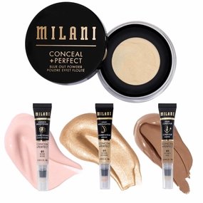 Milani Conceal   Perfect Blur Out Powder and Facelift Collection Kit 1: Honey Contour, Lunar Highlighter, Rose Undereye Brightener