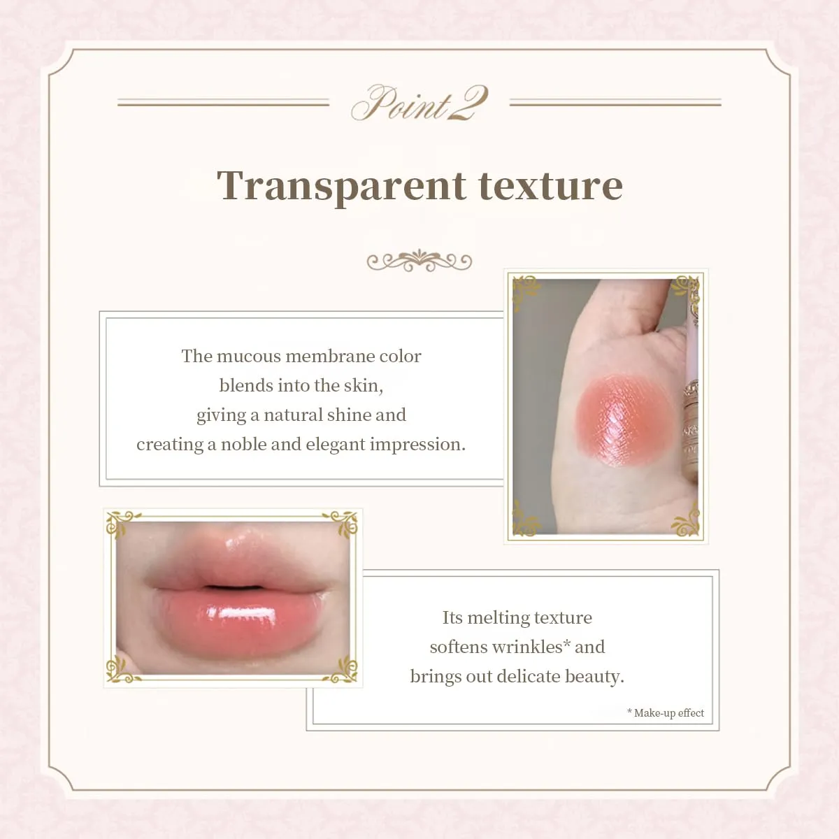 Millefee Antoinette Melting Rouge Lipstick, Highly Moisturizing, Transparent, Yeve, Brevet, Gift, Present, Carving Lip, Melting Texture, Fragrant, MilleFee (06 Orange Soleil)