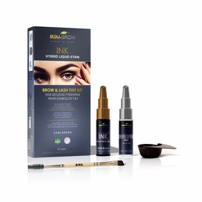 MinaiBrow INK Hybrid Liquid Tint for Professional Hiar Color Kit Dark Brown