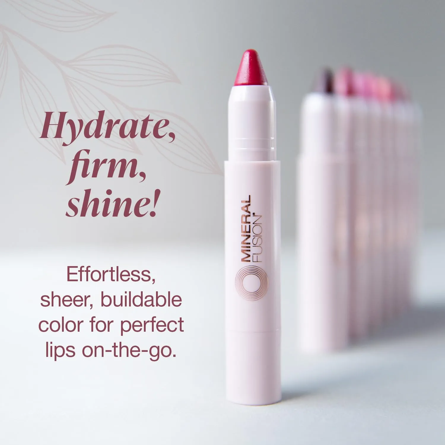 Mineral Fusion NEW Sheer Moisture Lip Tint, Buildable Lip Color, Hydrating Lip Balm with Jojoba Oil, Shea Butter & More, Hydrates & Nourishes, FD&C Dye-Free & Hypoallergenic, Resilient, Earthy Berry