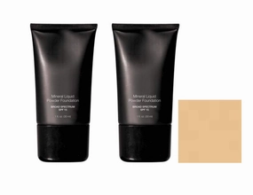 Mineral Liquid Powder Foundation Broad Spectrum SPF 15 Pack of 2 (Vanilla Cream)