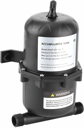 Mini Pressure Tank, Black Dustproof 125PSI Water Pump, Energy Saving Safety Clean Machine Water Purification Humidifier for Food Beverage Filling