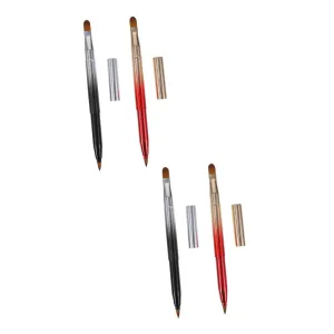 Mipcase 2sets Makeup Brushes Set Double-ended Lip Brush Versatile Cosmetic Tool for Women 2pcs*2