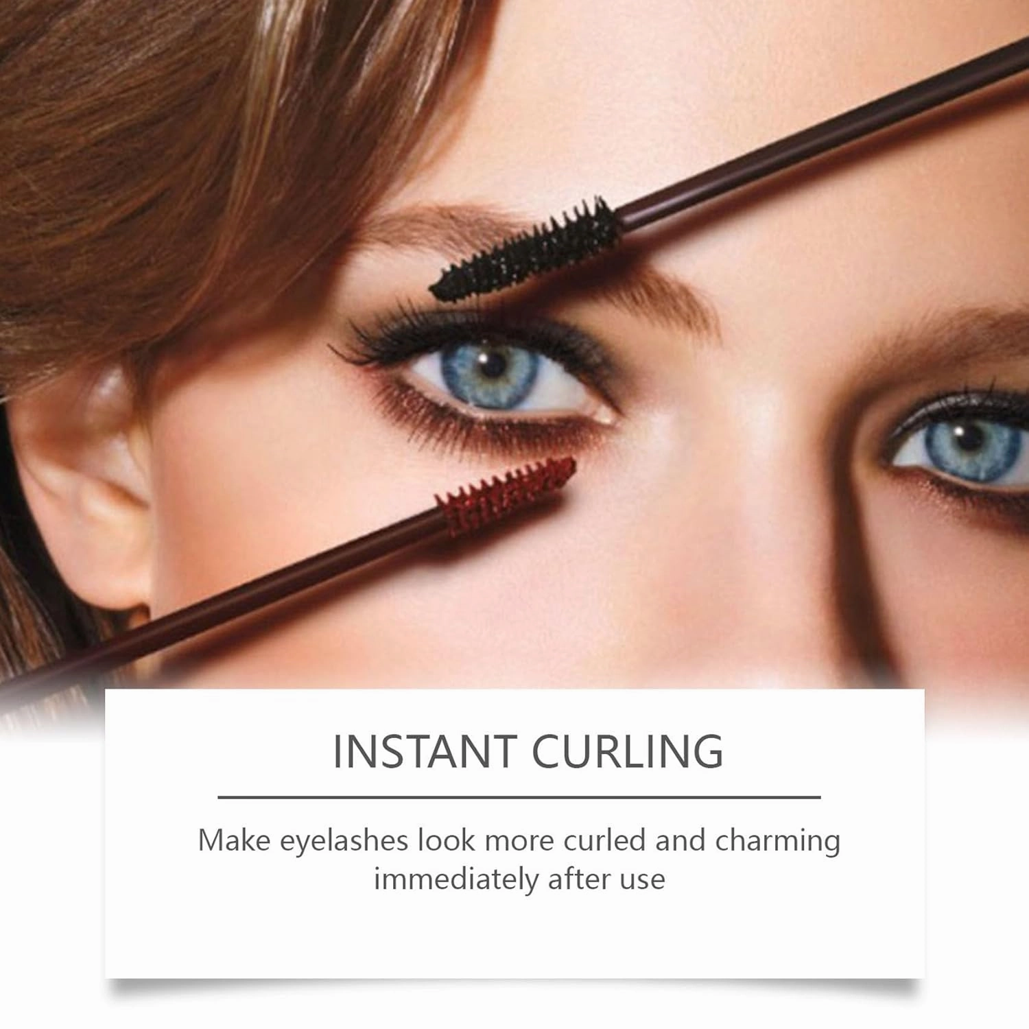 Mkry Mascara, 2025 Mascara black & brown duo for lash makeup,Waterproof & Sweatproof Long Lasting, Non Clumping (Black, one size)