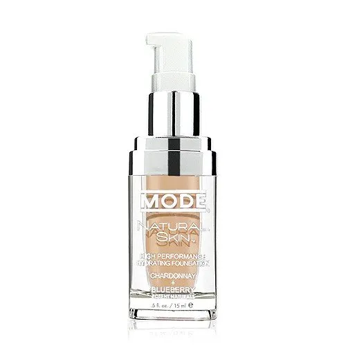 MODE Natural Skin High Performance Hydrating Foundation, Light Medium to Olive Complexion NS4, Nourishing Coconut Glycerin, Chardonnay Grape & Wild Blueberry Skincare