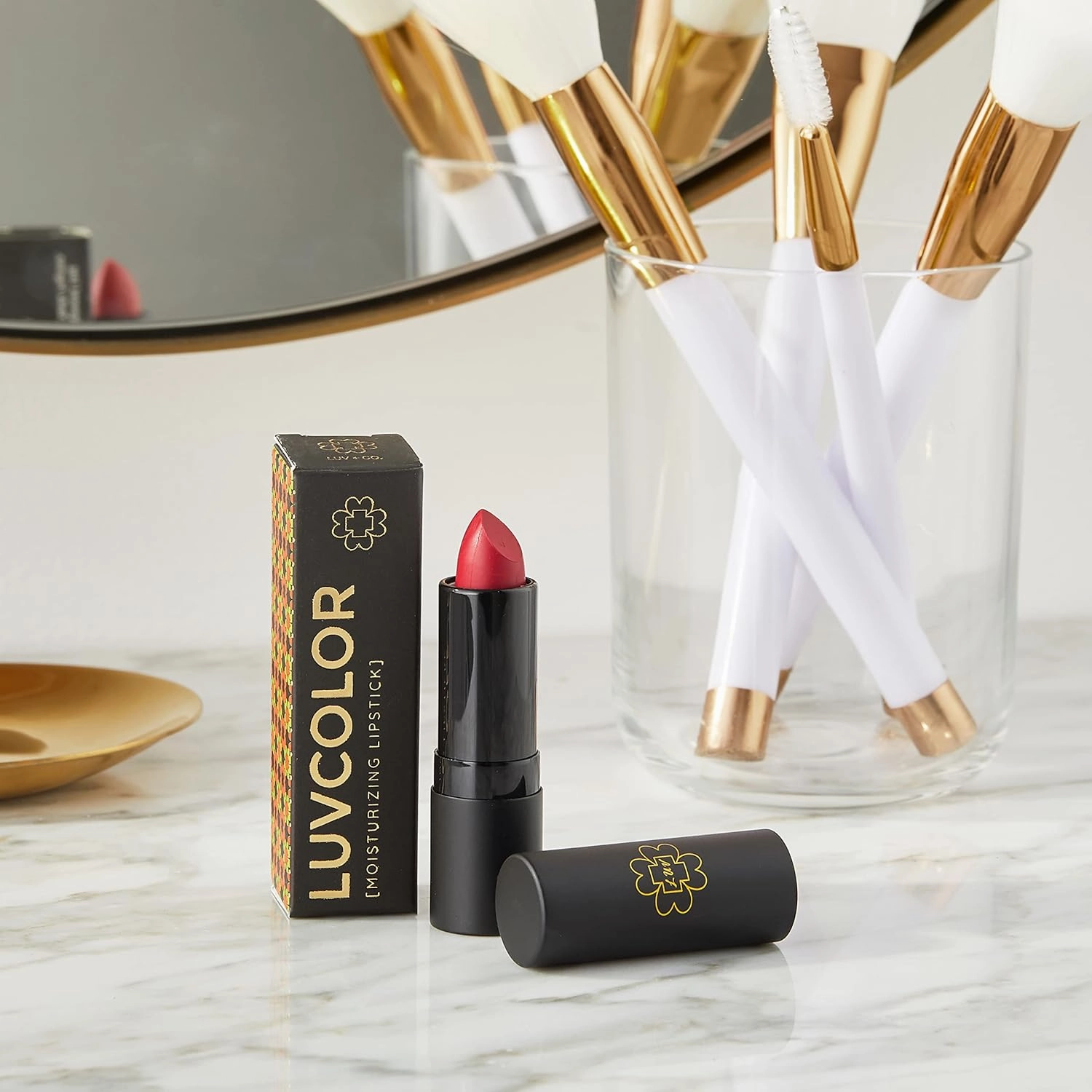 Moisturizing lipstick for women 4.5g Highly Pigmented made with botanical ingredients Organic Lipstick Gluten Free Dye Free and Paraben Free | Orangey Red-Spice It Up