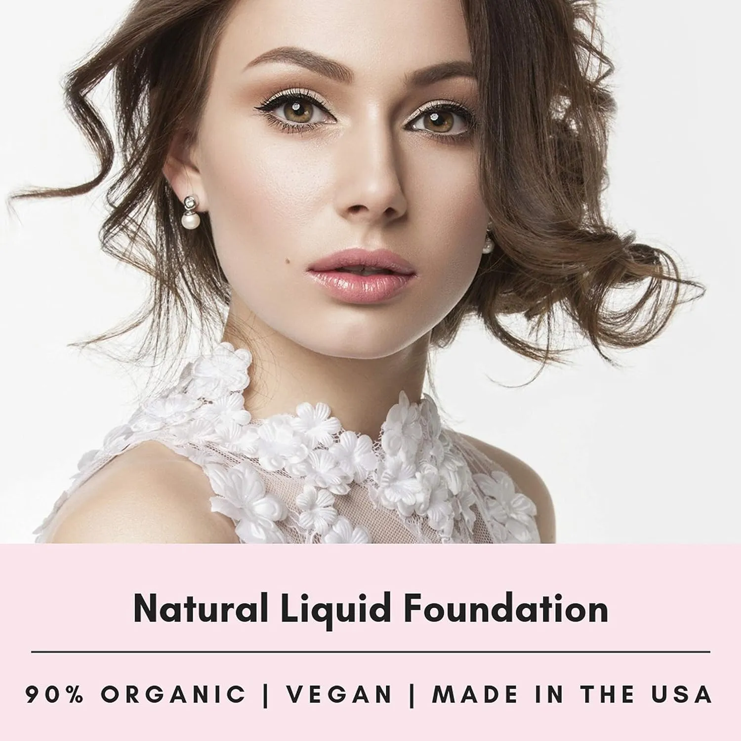Mom's Secret 100% Natural Foundation, Organic, Vegan, Aloe Based, Natural Sun Protection, Gluten Free, Cruelty Free, Made in the USA, 1FL Oz. (Chiffon - The Fairest Neutral)