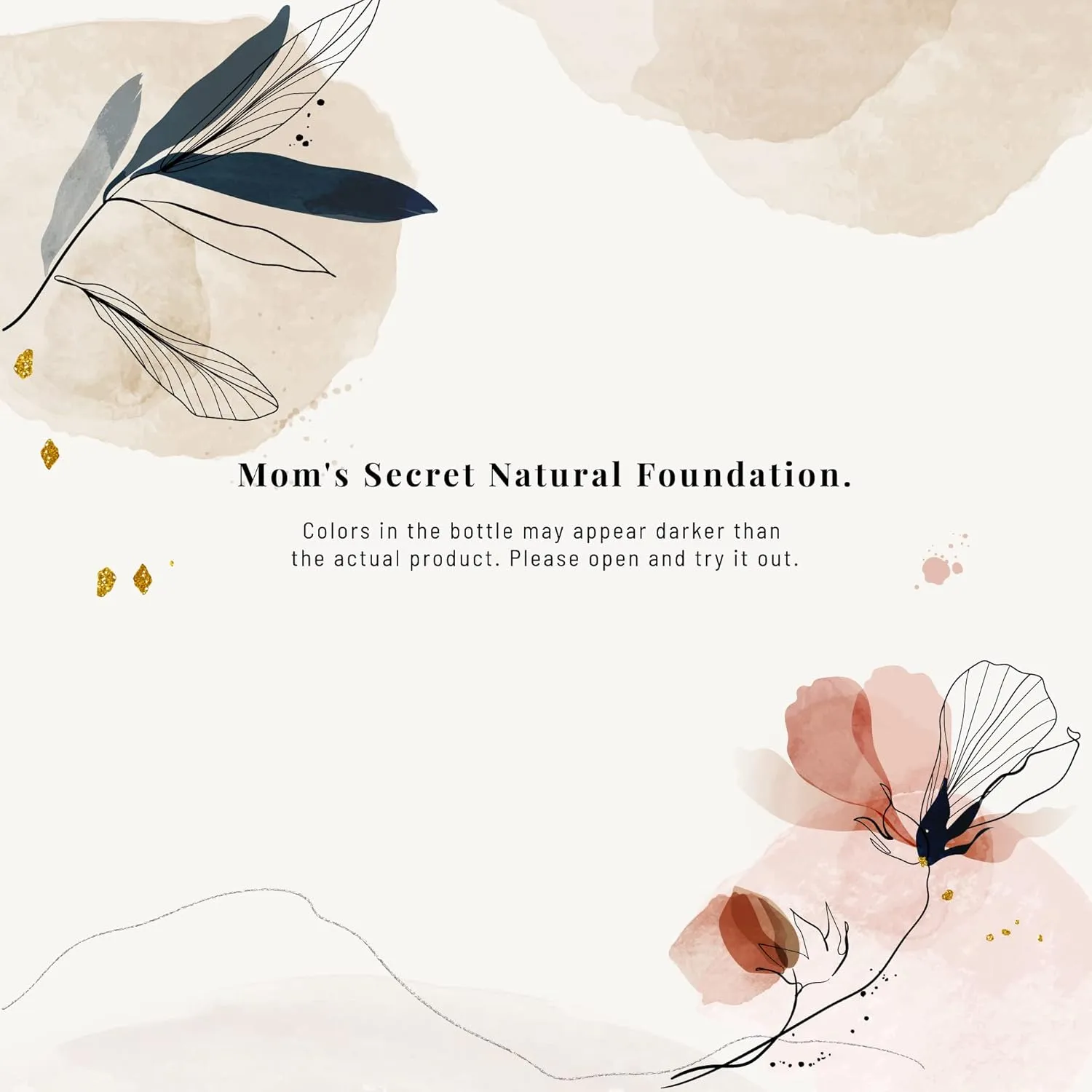 Mom's Secret 100% Natural Foundation, Organic, Vegan, Aloe Based, Natural Sun Protection, Gluten Free, Cruelty Free, Made in the USA, 1FL Oz. (Chiffon - The Fairest Neutral)