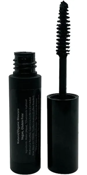 Mom's Secret 100% Natural Mascara Black, Organic, Vegan, Paraben & Gluten Free, Strengthens & Volumes, Stays on all day, Made in the USA, 0.25 ounce