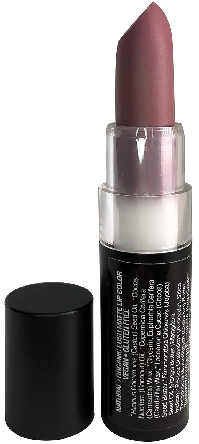 Mom's Secret 100% Natural Matte Lipstick, Organic, Long Lasting, Vegan, Gluten Free, Cruelty Free, Made in the USA, 0.12 oz. (Love'n Lilac)