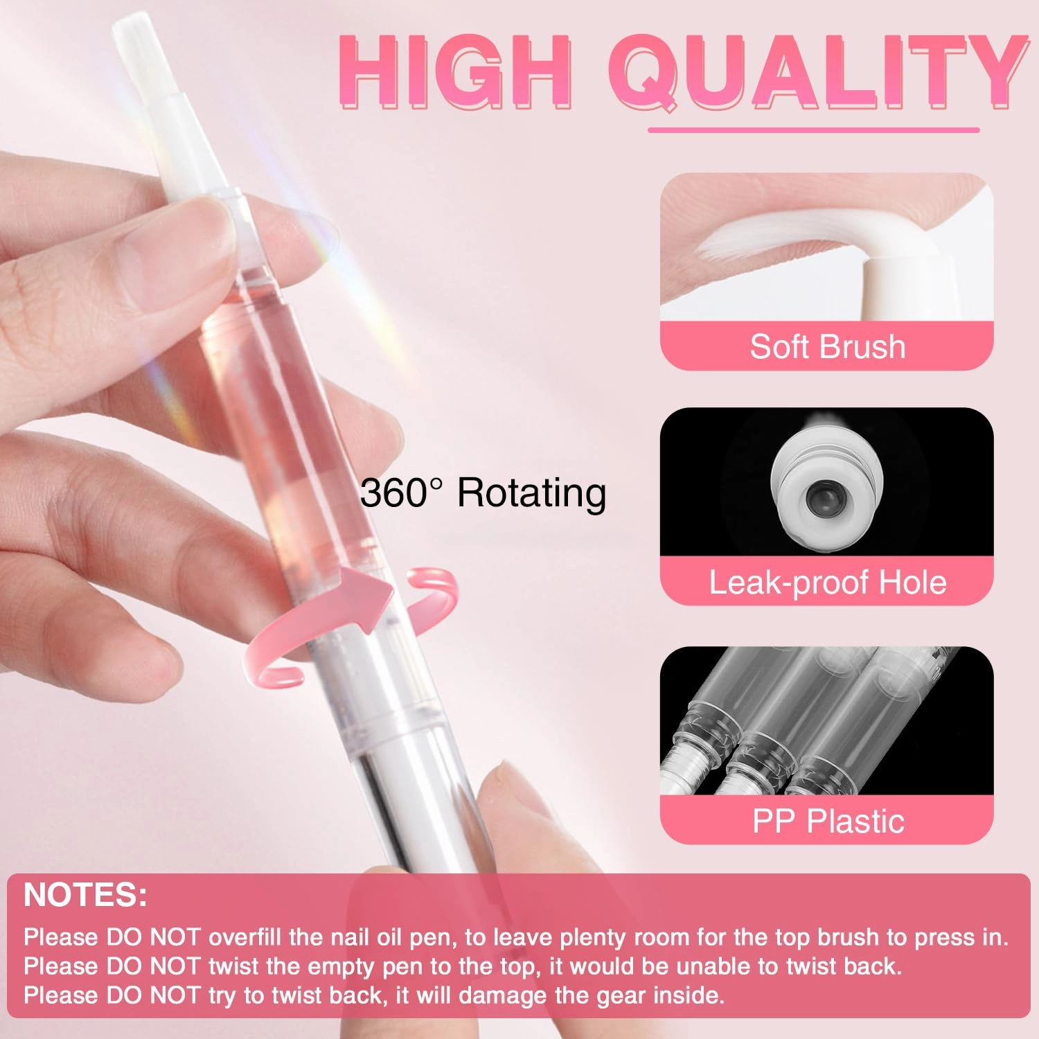 Nail Oil Pen 100Pcs 3ml Empty Cuticle Oil Pen Travel Transparent Twist Pens with Brush Tip for Nail Oil, Eyelash Growth Liquid Tube, Cosmetic Lip Gloss Container Applicators   120pcs Label