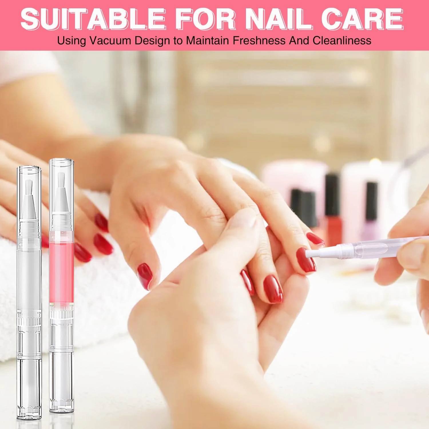 Nail Oil Pen 100Pcs 3ml Empty Cuticle Oil Pen Travel Transparent Twist Pens with Brush Tip for Nail Oil, Eyelash Growth Liquid Tube, Cosmetic Lip Gloss Container Applicators   120pcs Label