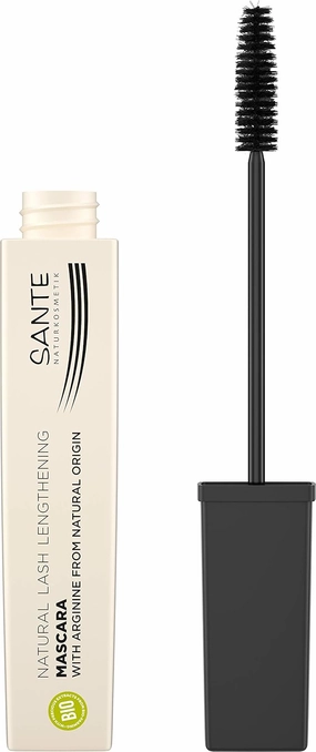 Natural Lash Lengthening Mascara 01 Black, Black Mascara for Long & Defined Eyelashes with Extra Fine Brush, Vegan, 8 ml