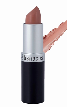 Natural Matte Lipstick in Light Nude Shade - Long-Lasting Gorgeous Color, Soft and Smooth Moisturized Lips, Organic, Vegan (Muse)