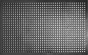 New Star Foodservice 533517 Commercial Grade Grease Resistant Anti-Fatigue Rubber Floor Mat, 36" x 60", Black