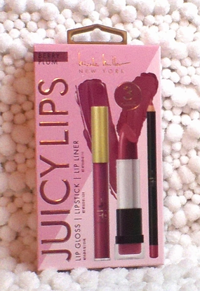 Nicole Miller Juicy Lips, Lip Gloss, Lipstick, Lip Liner 3 pieces (Berry Plum)