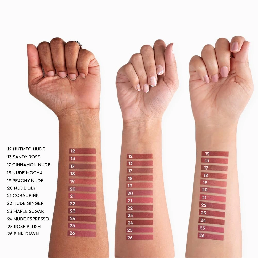 Non-Stop Airy Matte Liquid Lipstick - Nutmeg Nude | Transferproof I Waterproof lipstick Long Lasting I Apricot & Avocado Oil | 100% Vegan | 5ml | No Parabens, No Toxins