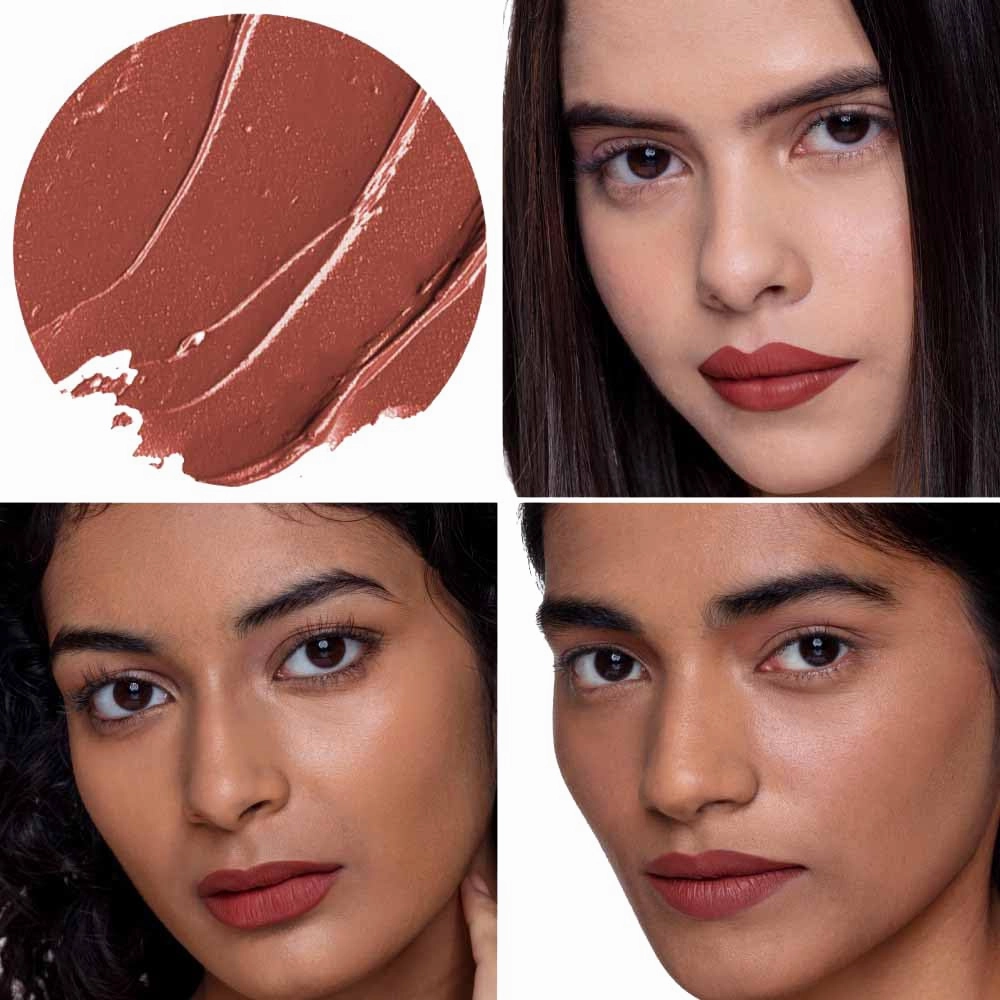 Non-Stop Airy Matte Liquid Lipstick - Nutmeg Nude | Transferproof I Waterproof lipstick Long Lasting I Apricot & Avocado Oil | 100% Vegan | 5ml | No Parabens, No Toxins