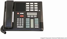 Nortel Norstar Meridian M7310 Business Office Telephone with Handset - Black (Renewed)